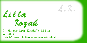 lilla kozak business card